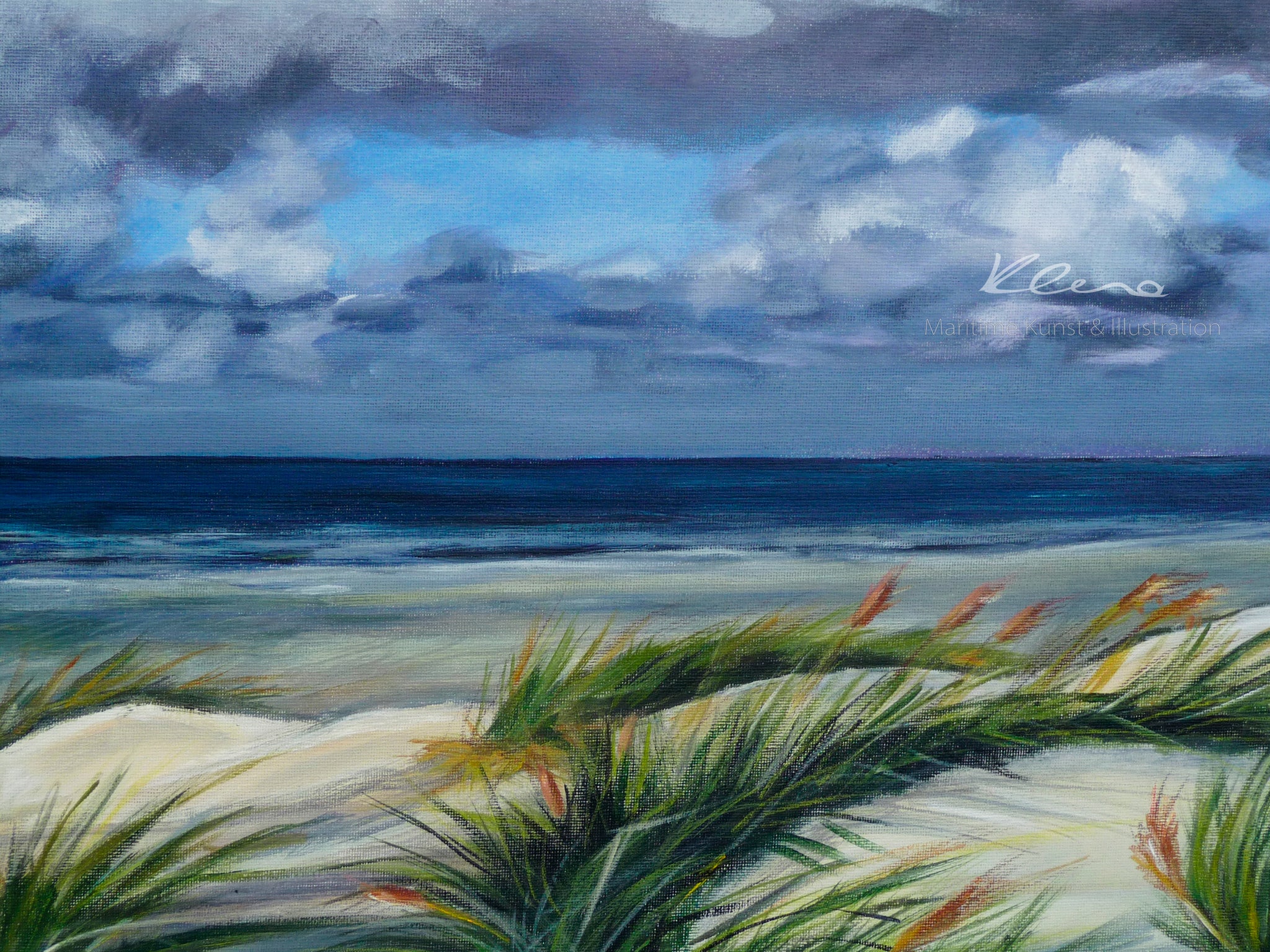 Meer Malerei, Strand, Inseln, Kunst, Kunstdruck von Susanne Klena